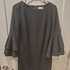 Calvin Klein Tiered Bell Sleeve Sheath Dress